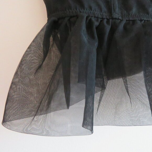 URBAN OUTFITTERS OUT FROM UNDER Rosabelle Tulle Rose Corset Black Whimsigoth NWT - Picture 6 of 14
